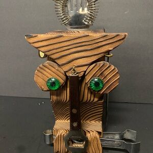 Vintage 70’s KOOKY Character Wooden Owl Bar Set MCM